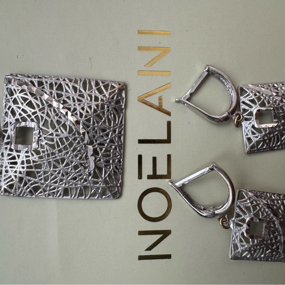 💯Solid 18K White Gold Square shape Set - Picture 5 of 9